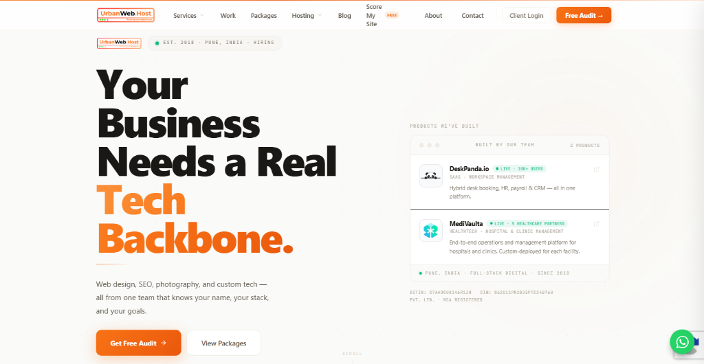 UrbanWeb Host — Web Hosting Platform